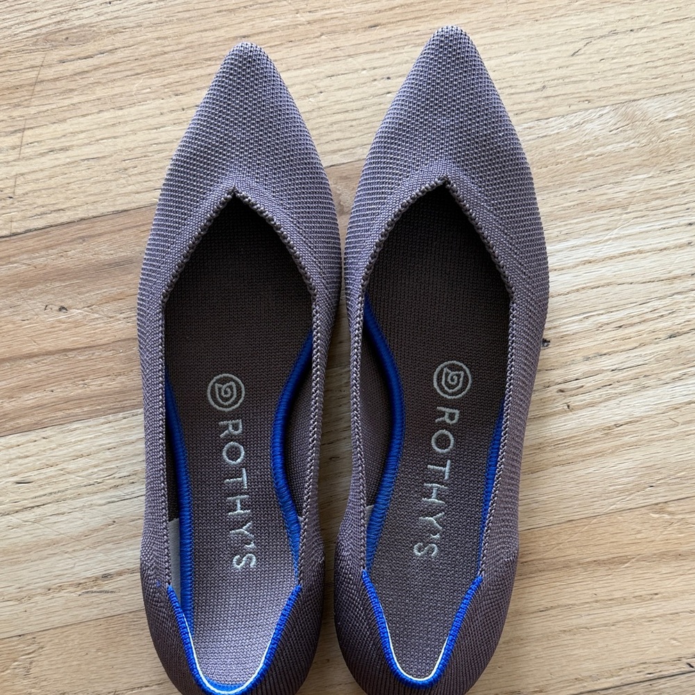 Rothy's Women's Taupe and Blue Flats 7.5